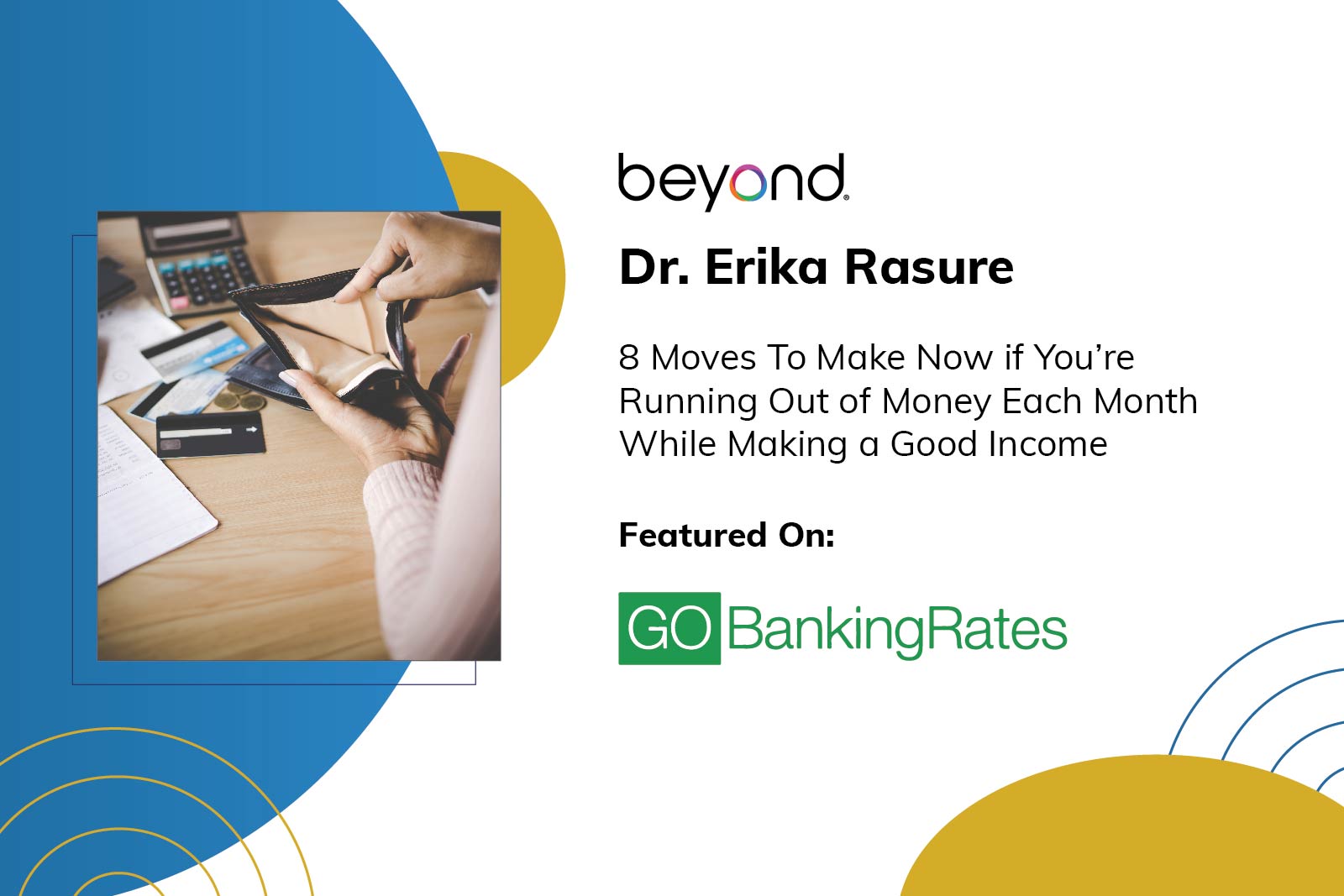 Dr. Erika Rasure Beyond Finance interview on living paycheck to paycheck