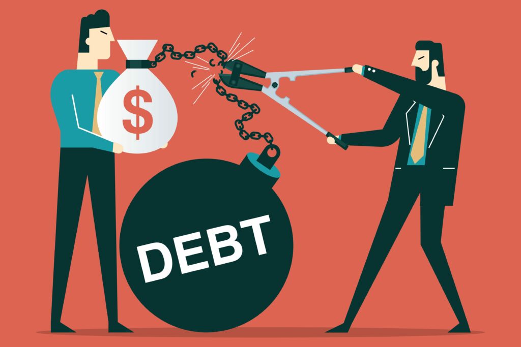 Debt can be cut from your finances with effective budgeting and reaching wellness. 